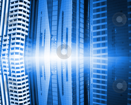 Blue skyscrapers Blue skyscrapers stock photo, picture of urban landscape with blue glass skyscrapers by Sergey Nivens
