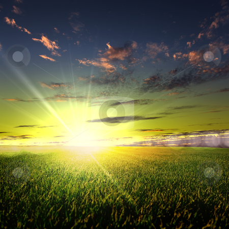 Nature landscape and the sunset Nature landscape and the sunset stock photo, nature landscape and sunset on the background by Sergey Nivens