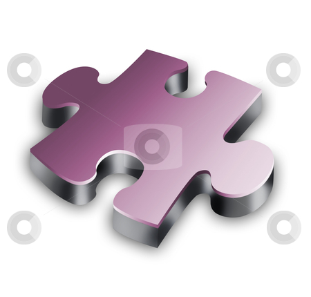 three-dimensional puzzle three-dimensional puzzle stock photo, Part of three-dimensional puzzle on a white background by Sergey Nivens