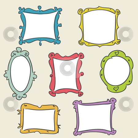 Hand drawn frames Hand drawn frames stock photo, Hand drawn frames, vector illustration by kariiika