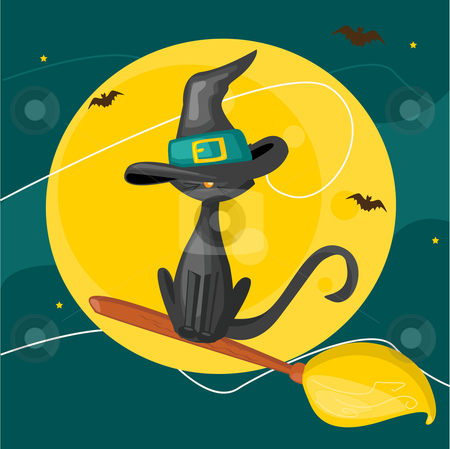 To use this stock image in your creative project, please select the size you need over to the right and click the "Add to Cart" button.
Your downloaded image will come with the Cutcaster watermark removed so don’t worry about the watermark you see on this page. Cat on a broom stock photo, Cat on a broom, halloween background by kariiika