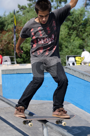 Francisco Lopes Francisco Lopes stock photo, ILHAVO, PORTUGAL - SEPTEMBER 03: Francisco Lopes during the 2nd Stage of the DC Skate Challenge on September 03, 2011 in Ilhavo, Portugal. by Homydesign