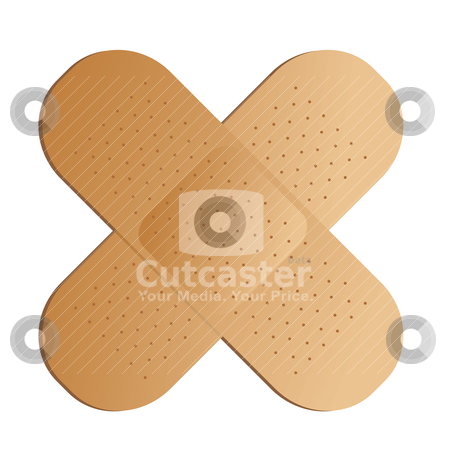 Cross band aid Cross band aid stock vector clipart, Two illustrated band aids cross with a drop shadow by Michael Travers