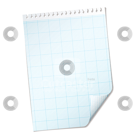 To use this stock image in your creative project, please select the size you need over to the right and click the "Add to Cart" button.
Your downloaded image will come with the Cutcaster watermark removed so don’t worry about the watermark you see on this page. Ripped sheet grid stock vector clipart, Single piece of paper with graph grid with blue mesh by Michael Travers