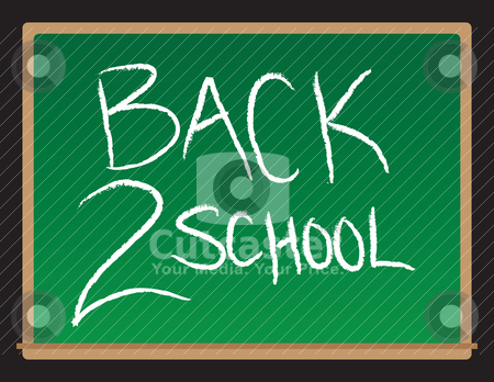 Back To School Chalkboard Back To School Chalkboard stock vector clipart, A vector drawing of a chalkboard with the words Back to School written. by Todd Arena