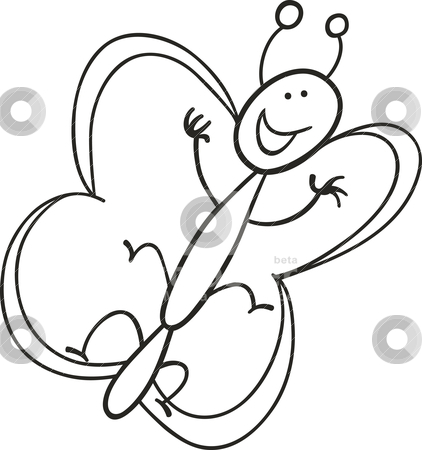 To use this stock image in your creative project, please select the size you need over to the right and click the "Add to Cart" button.
Your downloaded image will come with the Cutcaster watermark removed so don’t worry about the watermark you see on this page. funny butterfly for coloring book stock vector clipart, Cartoon illustration of funny butterfly for coloring book by Igor Zakowski