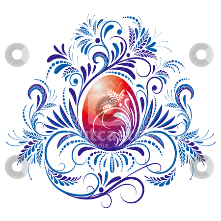 To use this stock image in your creative project, please select the size you need over to the right and click the "Add to Cart" button.
Your downloaded image will come with the Cutcaster watermark removed so don’t worry about the watermark you see on this page. Ornate Easter Egg stock vector clipart, Red egg on blue ornament background, editable vector illustration by juland