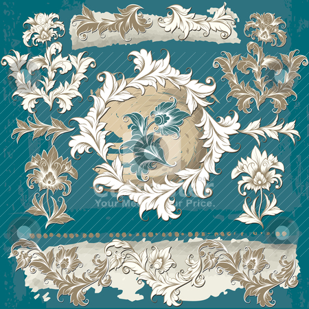 To use this stock image in your creative project, please select the size you need over to the right and click the "Add to Cart" button.
Your downloaded image will come with the Cutcaster watermark removed so don’t worry about the watermark you see on this page. Set Of Classic Floral Decoration Elements stock vector clipart, Set Of Classic Floral Decoration Elements, editable vector illustration by juland