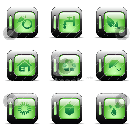 Environmental icons Environmental icons stock vector clipart, Environmental and recycling vector icon set by Vladimir Gladcov