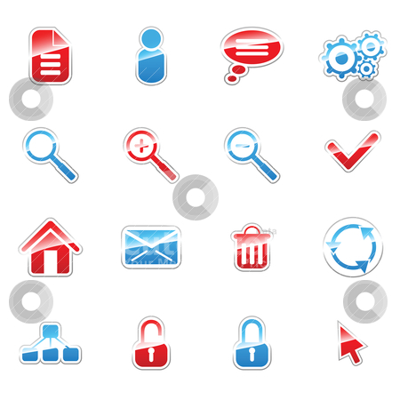 Label icons Label icons stock vector clipart, Label icon set for web design (set 2) by Vladimir Gladcov