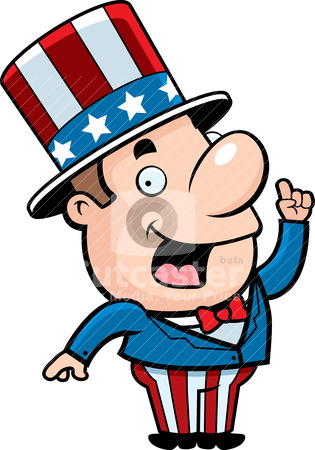 To use this stock image in your creative project, please select the size you need over to the right and click the "Add to Cart" button.
Your downloaded image will come with the Cutcaster watermark removed so don’t worry about the watermark you see on this page. Patriotic Man stock vector clipart, A happy cartoon patriotic man with an idea. by cthoman