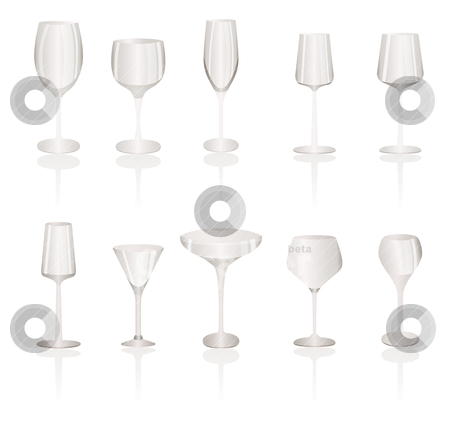 wine glasses clipart. different kind of Wine Glasses