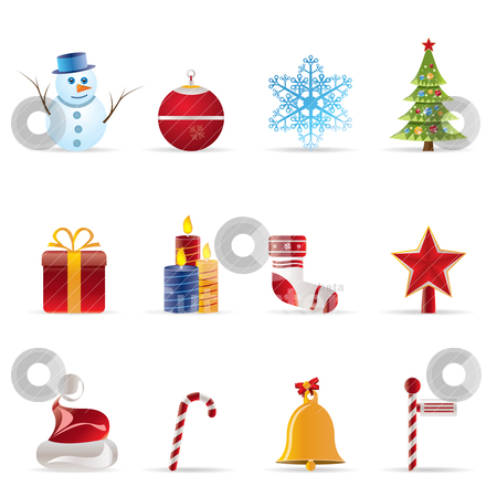 To use this stock image in your creative project, please select the size you need over to the right and click the "Add to Cart" button.
Your downloaded image will come with the Cutcaster watermark removed so don’t worry about the watermark you see on this page. Beautiful Christmas And Winter Icons stock vector clipart, Beautiful Christmas And Winter Icons - Vector Icon Set by Stoyan Haytov