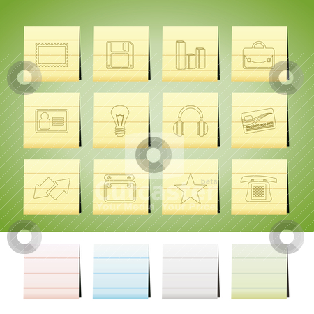 Office and business icons Office and business icons stock vector clipart, Office and business icons - vector icon set by Stoyan Haytov