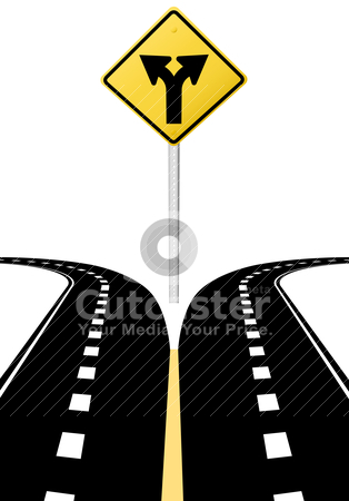 To use this stock image in your creative project, please select the size you need over to the right and click the "Add to Cart" button.
Your downloaded image will come with the Cutcaster watermark removed so don’t worry about the watermark you see on this page. Decision choice future direction arrows road sign stock vector clipart, Right left arrows on highway road sign symbol of split paths decision by Michael Brown
