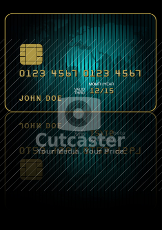 To use this stock image in your creative project, please select the size you need over to the right and click the "Add to Cart" button.
Your downloaded image will come with the Cutcaster watermark removed so don’t worry about the watermark you see on this page. Credit Card stock vector clipart, Fictitious Credit Card With World Map on Dark Background by JAMDesign
