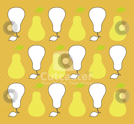 Sweet pears in vintage Sweet pears in vintage stock vector clipart, Eighteen iconic little pears form a repeating pattern in a vintage color scheme - horizontal format. by M. Mandarano
