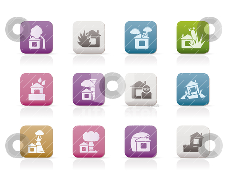 To use this stock image in your creative project, please select the size you need over to the right and click the "Add to Cart" button.
Your downloaded image will come with the Cutcaster watermark removed so don’t worry about the watermark you see on this page. Home and house insurance and risk icons stock vector clipart, home and house insurance and risk icons - vector icon set by Stoyan Haytov