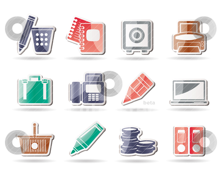 To use this stock image in your creative project, please select the size you need over to the right and click the "Add to Cart" button.
Your downloaded image will come with the Cutcaster watermark removed so don’t worry about the watermark you see on this page. Business, Office and Finance Icons stock vector clipart, Business, Office and Finance Icons - Vector Icon Set by Stoyan Haytov
