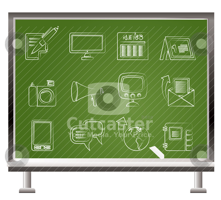 To use this stock image in your creative project, please select the size you need over to the right and click the "Add to Cart" button.
Your downloaded image will come with the Cutcaster watermark removed so don’t worry about the watermark you see on this page. Painted with chalk Communication channels and Social Media icons stock vector clipart, painted with chalk Communication channels and Social Media icons - vector icon set by Stoyan Haytov