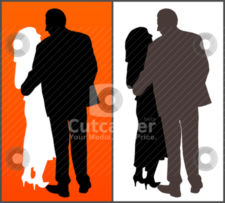 To use this stock image in your creative project, please select the size you need over to the right and click the "Add to Cart" button.
Your downloaded image will come with the Cutcaster watermark removed so don’t worry about the watermark you see on this page. Couple stock vector clipart, Two versions of a couple on red background and isolated white background. EPS file available. by Edvard Molnar