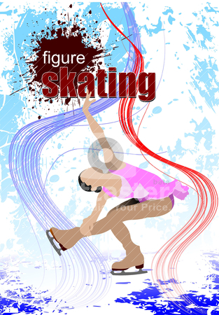 Figure skating colored silhouettes. Vector illustration Figure skating colored silhouettes. Vector illustration stock vector clipart, Figure skating colored silhouettes. Vector illustration by Leonid Dorfman