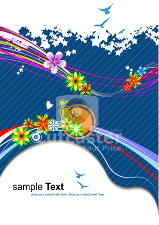 To use this stock image in your creative project, please select the size you need over to the right and click the "Add to Cart" button.
Your downloaded image will come with the Cutcaster watermark removed so don’t worry about the watermark you see on this page. Floral summer blue background. Vector illustration. Invitation c stock vector clipart, Floral summer blue background. Vector illustration. Invitation card by Leonid Dorfman