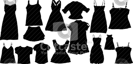 Set of fashion silhuettes Set of fashion silhuettes stock vector clipart, Illustration set of fashion silhuettes by olinchuk