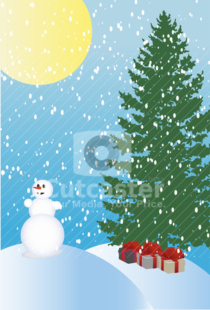 Winter holiday background Winter holiday background stock vector clipart, Abstract vector illustration of winter holiday background by olinchuk