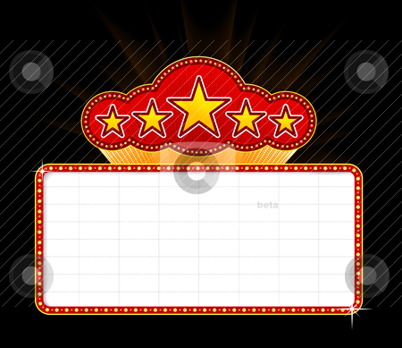 Movies Theaters on Movie  Theater Or Casino Marquee Stock Vector Clipart  Blank Movie