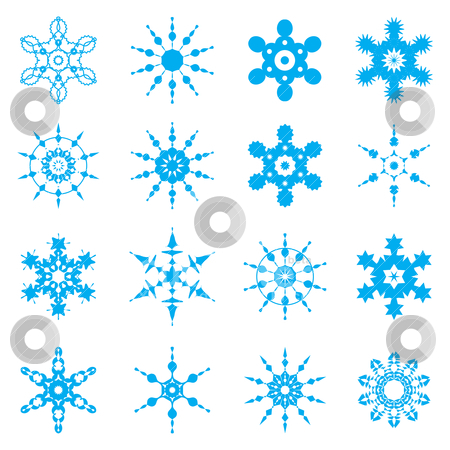 Snowflake set Snowflake set stock vector clipart, Vector snowflake set by sermax55