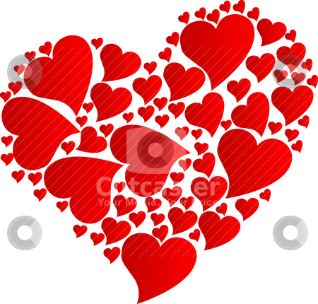 Hearts Hearts stock vector clipart, Vector illustration of hearts by olinchuk
