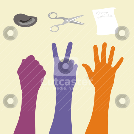 Rock paper scissors hand sign Rock paper scissors hand sign stock vector clipart, Vector illustration rock paper scissors game, hand sign. by Cienpies Design