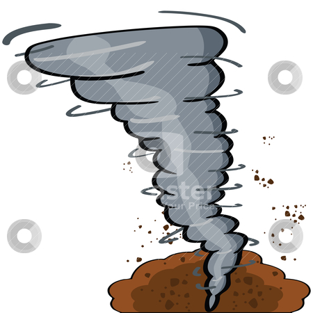 Cartoon tornado Cartoon tornado stock vector clipart, Cartoon illustration showing a tornado causing destruction by Bruno Marsiaj