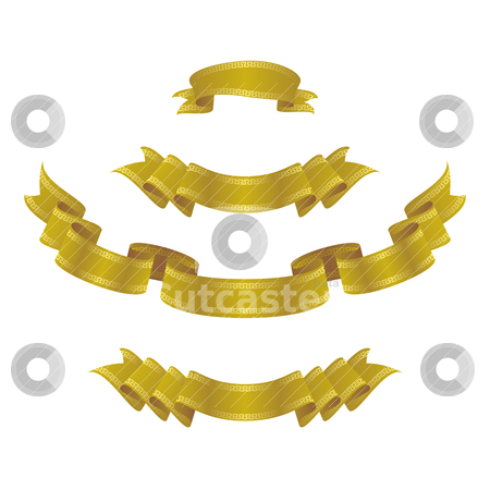 Royal banner set Royal banner set stock vector clipart, a set of 4 royal golden banner set by scorpydesign