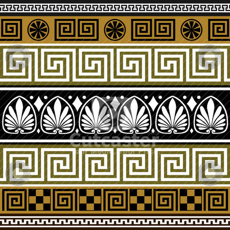 To use this stock image in your creative project, please select the size you need over to the right and click the "Add to Cart" button.
Your downloaded image will come with the Cutcaster watermark removed so don’t worry about the watermark you see on this page. Set of greek borders stock vector clipart, Collection of colorful greek old borders, full scalable vector graphic, change colors as you like by Ela Kwasniewski