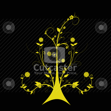 To use this stock image in your creative project, please select the size you need over to the right and click the "Add to Cart" button.
Your downloaded image will come with the Cutcaster watermark removed so don’t worry about the watermark you see on this page. Art floral tree stock vector clipart, Beautiful abstract floral tree isolated on black background by Ingvar Bjork