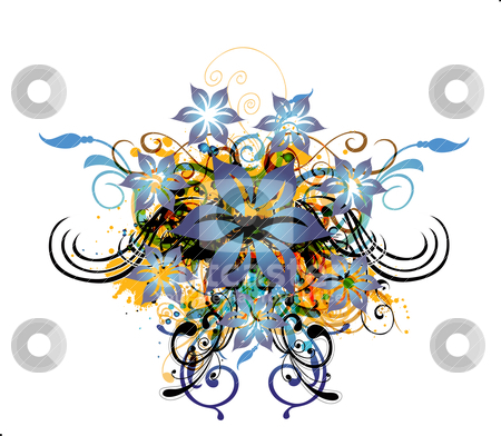 Floral background Floral background stock vector clipart, floral background by zabiamedve