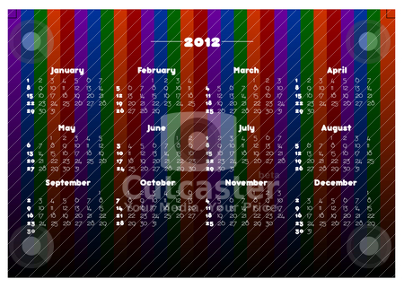 Creative 2012 calender template Creative 2012 calender template stock vector clipart, elegant and colorful creative 2012 new years calendar template by scorpydesign