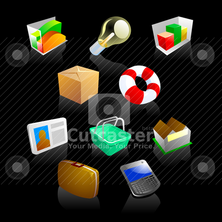 To use this stock image in your creative project, please select the size you need over to the right and click the "Add to Cart" button.
Your downloaded image will come with the Cutcaster watermark removed so don’t worry about the watermark you see on this page. Business iconset collection stock vector clipart, business iconset collection by scorpydesign
