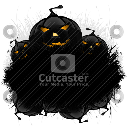 To use this stock image in your creative project, please select the size you need over to the right and click the "Add to Cart" button.
Your downloaded image will come with the Cutcaster watermark removed so don’t worry about the watermark you see on this page. Halloween background stock vector clipart, Halloween black ad background with grass and pumpkin by Vadym Nechyporenko