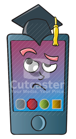 To use this stock image in your creative project, please select the size you need over to the right and click the "Add to Cart" button.
Your downloaded image will come with the Cutcaster watermark removed so don’t worry about the watermark you see on this page. Cartoon Smart Phone stock vector clipart, A cartoon depiction of a smart phone thinking. by Jamie Slavy