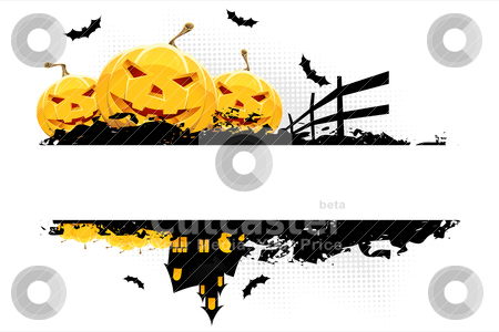 To use this stock image in your creative project, please select the size you need over to the right and click the "Add to Cart" button.
Your downloaded image will come with the Cutcaster watermark removed so don’t worry about the watermark you see on this page. Grungy Halloween background stock vector clipart, Grungy Halloween background with pumpkins bats and house isolated on white by Vadym Nechyporenko