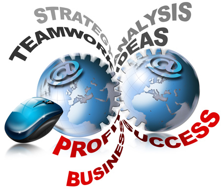 To use this stock image in your creative project, please select the size you need over to the right and click the "Add to Cart" button.
Your downloaded image will come with the Cutcaster watermark removed so don’t worry about the watermark you see on this page. World business gears stock photo, 2 terrestrial globes in the shape of gears with meaning and profit optimization by catalby