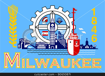 To use this stock image in your creative project, please select the size you need over to the right and click the "Add to Cart" button.
Your downloaded image will come with the Cutcaster watermark removed so don’t worry about the watermark you see on this page. Milwaukee flag stock photo, Flag of Millwaukee city in the U.S.A
by Martin Crowdy