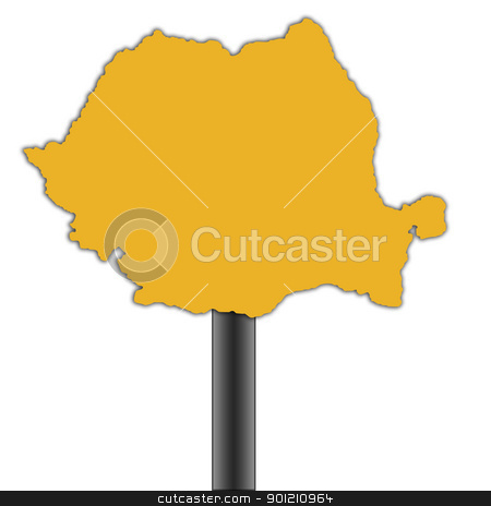 To use this stock image in your creative project, please select the size you need over to the right and click the "Add to Cart" button.
Your downloaded image will come with the Cutcaster watermark removed so don’t worry about the watermark you see on this page. Romania map road sign stock photo, Romania map road sign isolated on a white background. by Martin Crowdy