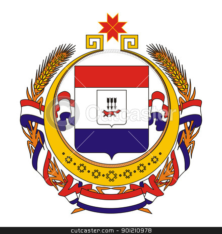 To use this stock image in your creative project, please select the size you need over to the right and click the "Add to Cart" button.
Your downloaded image will come with the Cutcaster watermark removed so don’t worry about the watermark you see on this page. Mordavia coat of arms stock photo, Russian federation state of Mordavia coat of arms or seal; isolated on white background. by Martin Crowdy