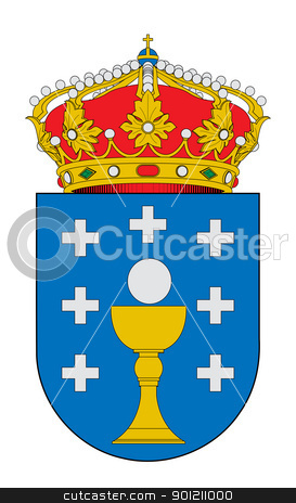 To use this stock image in your creative project, please select the size you need over to the right and click the "Add to Cart" button.
Your downloaded image will come with the Cutcaster watermark removed so don’t worry about the watermark you see on this page. Spanish Galicia coat of arms stock photo, Spanish province of Galicia coat of arms; isolated on white background. by Martin Crowdy