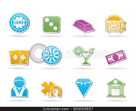 To use this stock image in your creative project, please select the size you need over to the right and click the "Add to Cart" button.
Your downloaded image will come with the Cutcaster watermark removed so don’t worry about the watermark you see on this page. casino and gambling icons stock vector clipart, casino and gambling icons - vector icon set by Stoyan Haytov