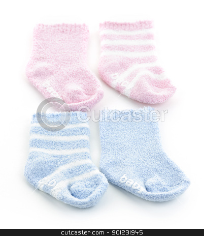 To use this stock image in your creative project, please select the size you need over to the right and click the "Add to Cart" button.
Your downloaded image will come with the Cutcaster watermark removed so don’t worry about the watermark you see on this page. Baby socks stock photo, Arrangement of two pairs of infant socks for baby shower by Elena Elisseeva